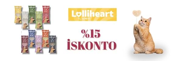 M-PETS LOLLİHEART KEDİ ÖDÜLÜ 4GR 15Lİ